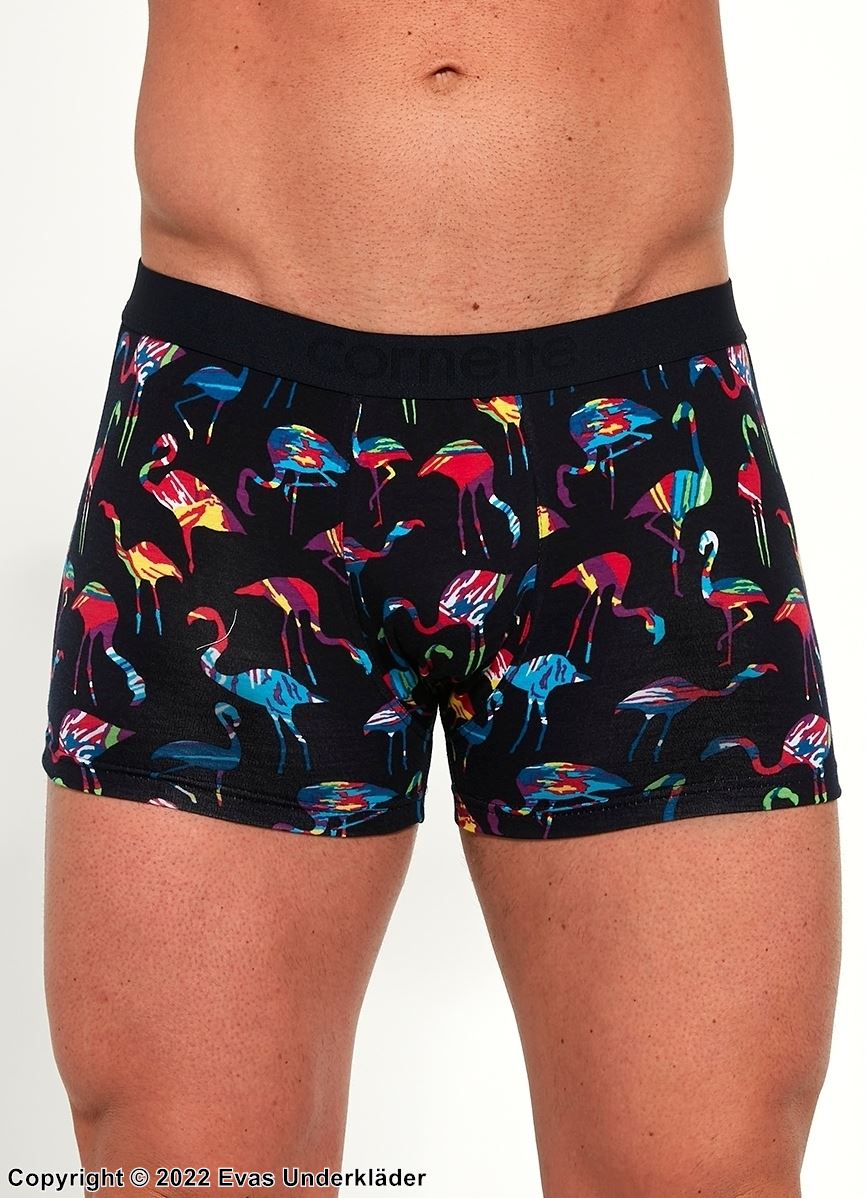 Boxershorts, weiche Baumwolle, Flamingo-Druck